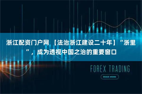 浙江配资门户网 【法治浙江建设二十年】“浙里”，成为透视中国之治的重要窗口